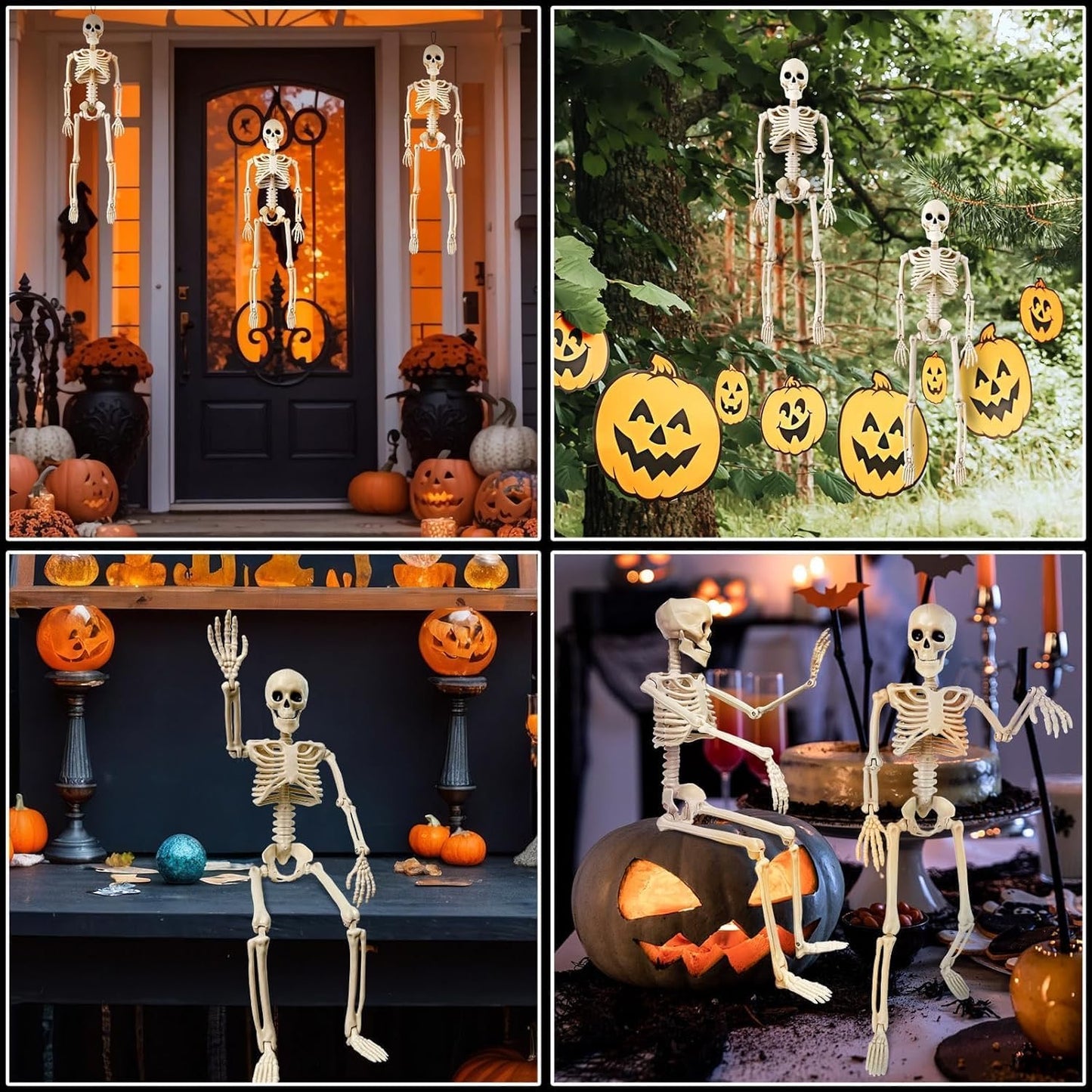 π Halloween Skeleton Decoration π Scary Skull Bones for Fright Night