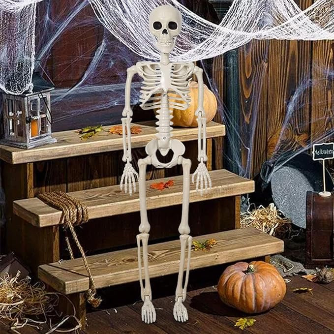 π Halloween Skeleton Decoration π Scary Skull Bones for Fright Night