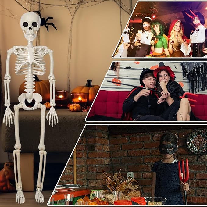 π Halloween Skeleton Decoration π Scary Skull Bones for Fright Night