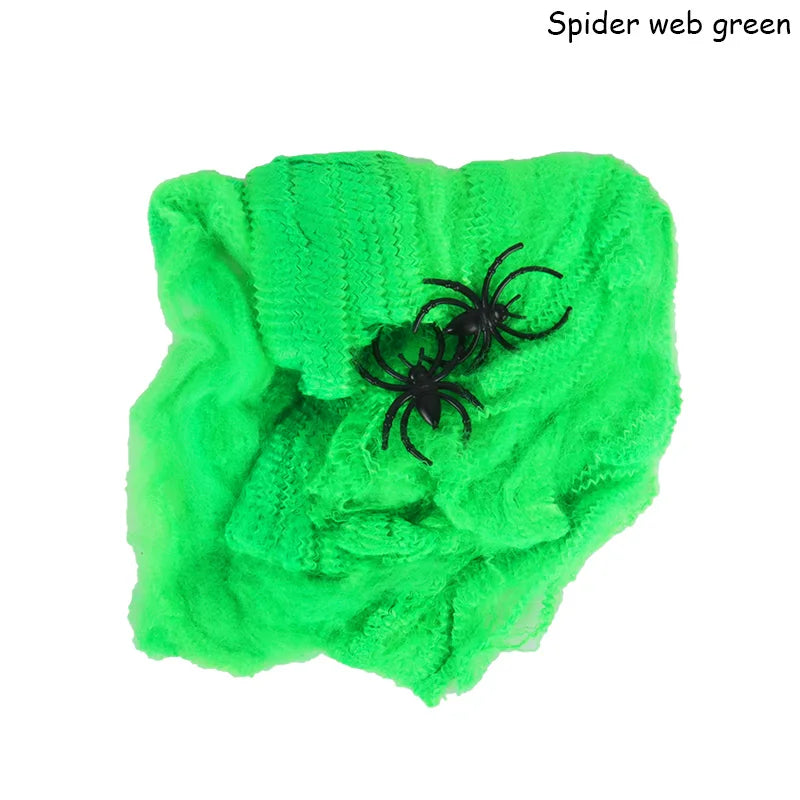 Halloween Spider Web Decoration β Stretchy Artificial Cobweb for Haunted House, Party & Bar Decor