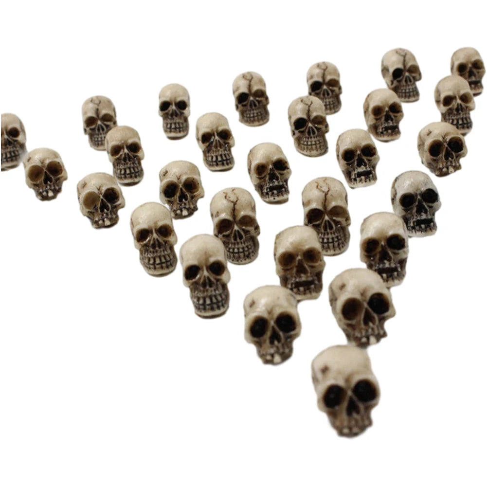 20Pcs Gothic Skull Sculptures – Halloween Skeleton Ornaments for Home, Garden & Party Décor