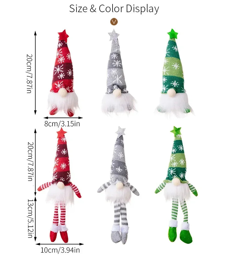 Christmas Faceless Gnome Doll – LED Light Plush Knitting Ornament for Holiday Decor