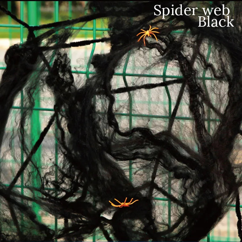 Halloween Spider Web Decoration β Stretchy Artificial Cobweb for Haunted House, Party & Bar Decor
