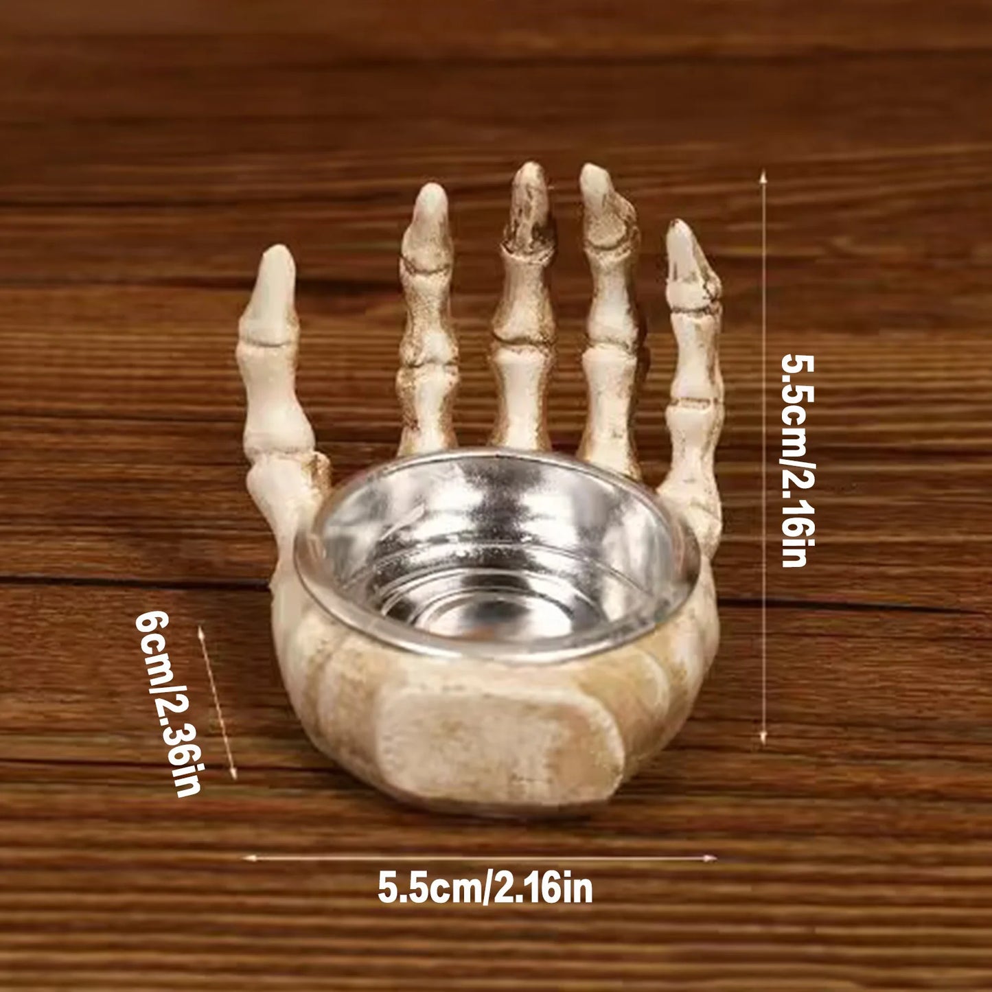 Halloween Skull Candlestick – Creepy Gothic Tealight Holder for Party & Home Decor