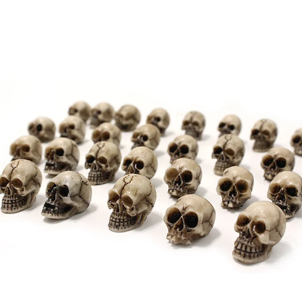 20Pcs Gothic Skull Sculptures – Halloween Skeleton Ornaments for Home, Garden & Party Décor