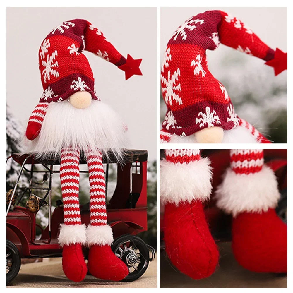Christmas Faceless Gnome Doll – LED Light Plush Knitting Ornament for Holiday Decor