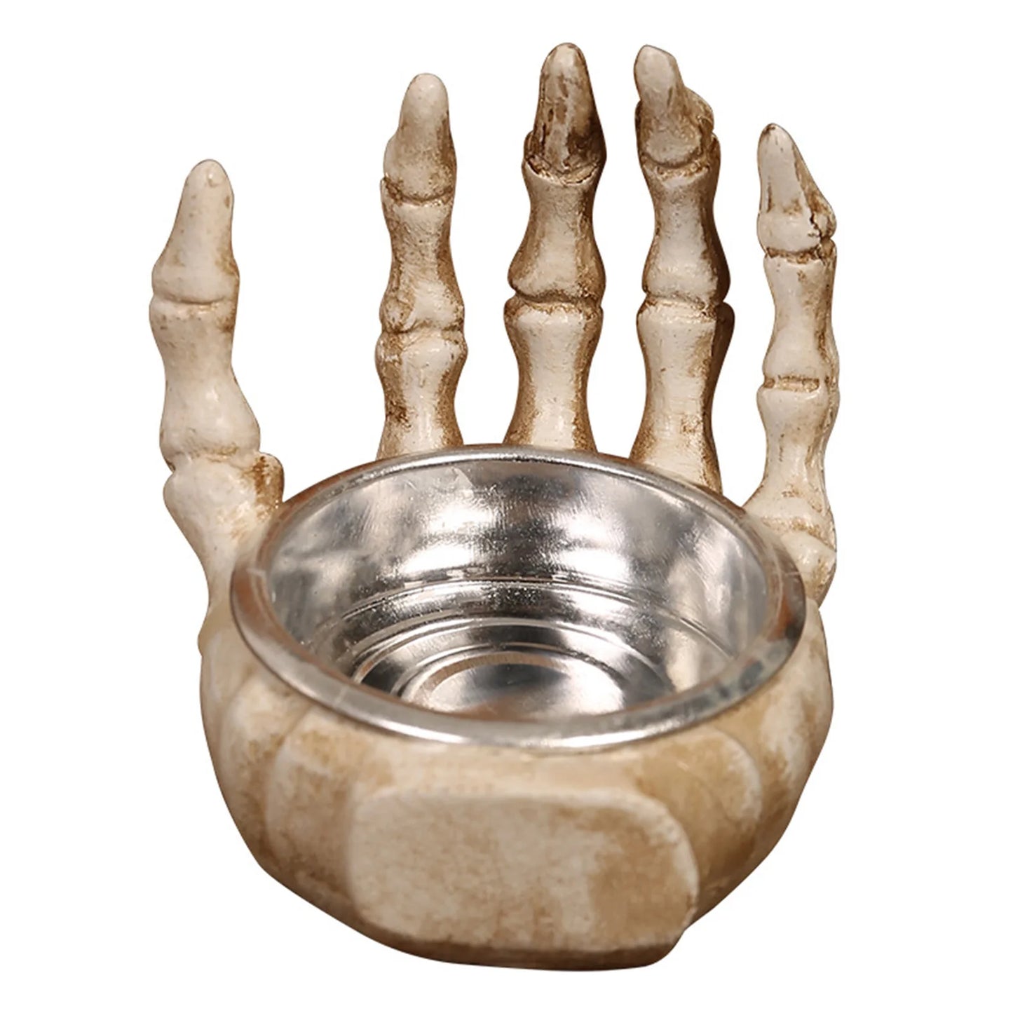 Halloween Skull Candlestick – Creepy Gothic Tealight Holder for Party & Home Decor