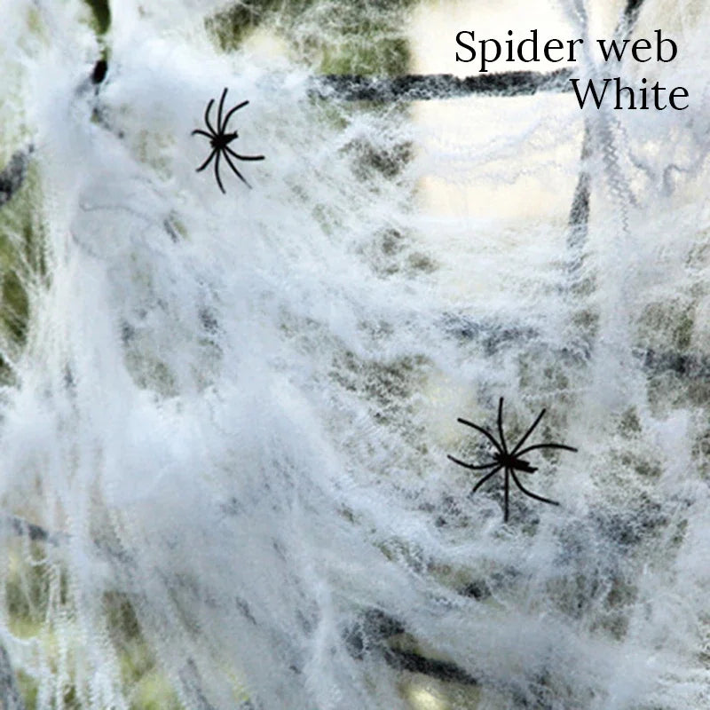Halloween Spider Web Decoration β Stretchy Artificial Cobweb for Haunted House, Party & Bar Decor