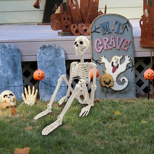 🎃 Halloween Skeleton Decoration 🎃 Scary Skull Bones for Fright Night