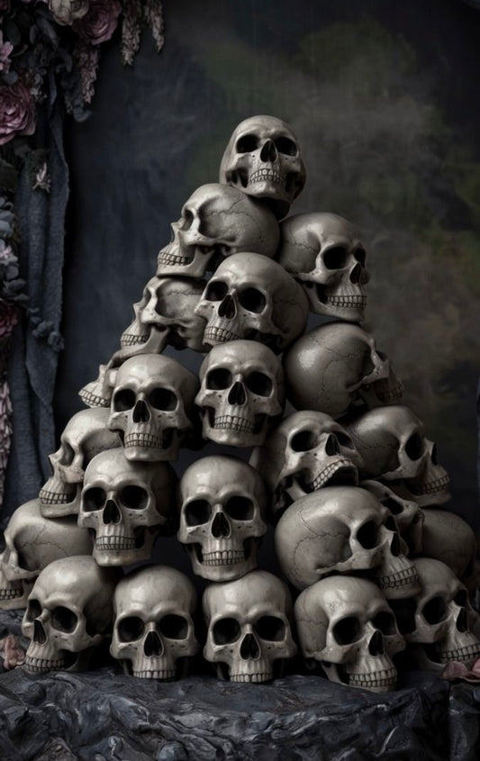 20Pcs Gothic Skull Sculptures – Halloween Skeleton Ornaments for Home, Garden & Party Décor