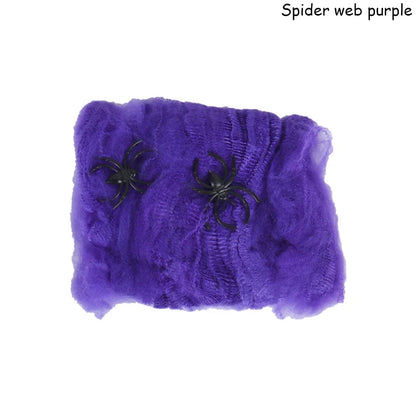 Halloween Spider Web Decoration – Stretchy Artificial Cobweb for Haunted House, Party & Bar Decor