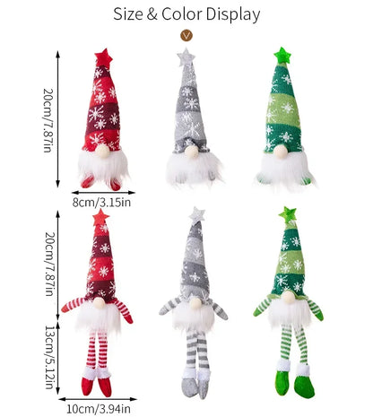 Christmas Faceless Gnome Doll – LED Light Plush Knitting Ornament for Holiday Decor
