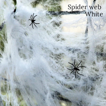 Halloween Spider Web Decoration – Stretchy Artificial Cobweb for Haunted House, Party & Bar Decor